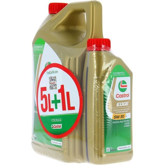 Huile Moteur - CASTROL EDGE - 5W-30 LL - 5L+1L - 057356