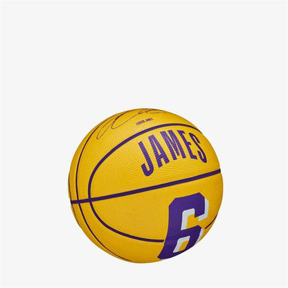 Ballon de basket Wilson NBA Player Icon Mini Lebron Jaune Taille unique