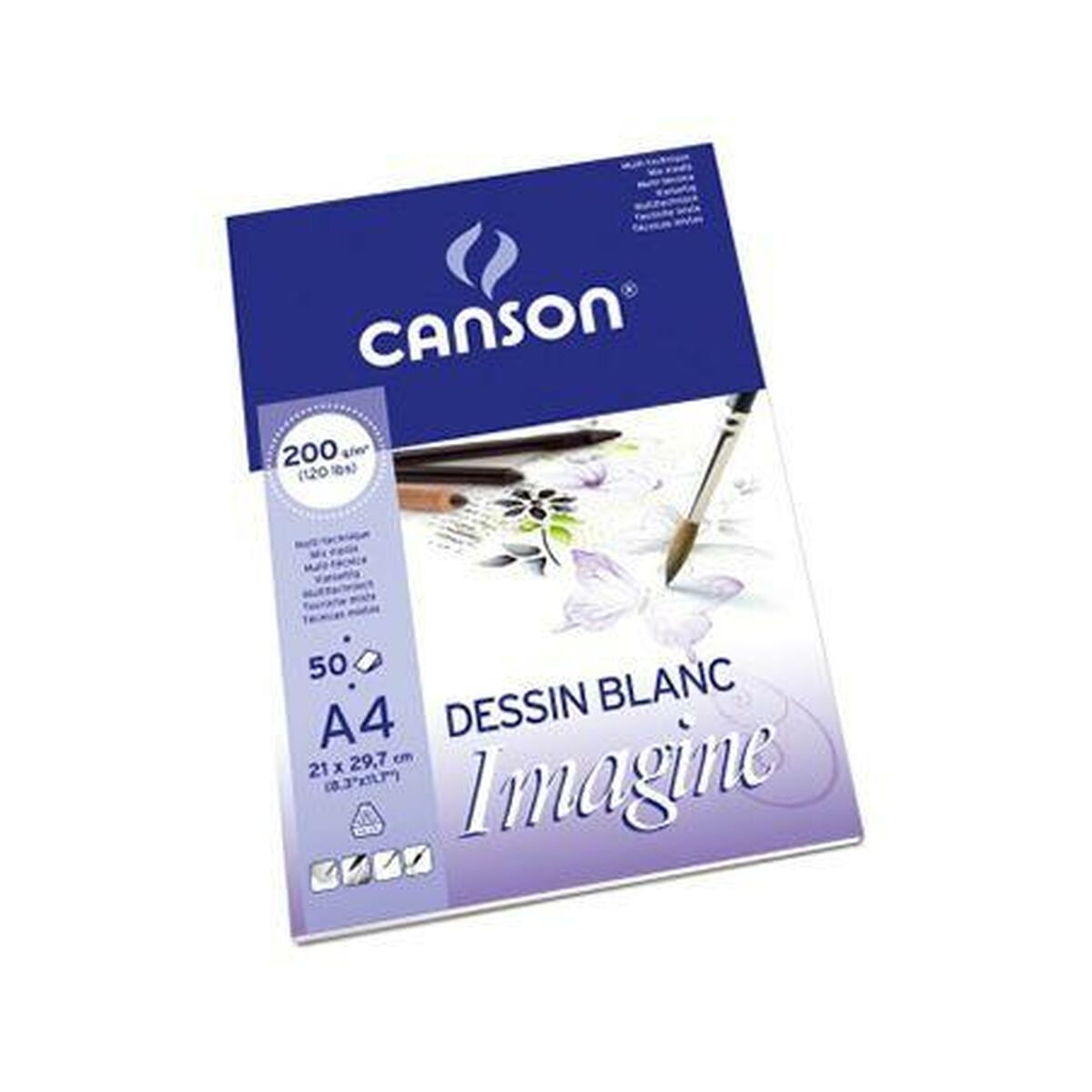 Bloc à dessin Canson Imagine Blanc A4