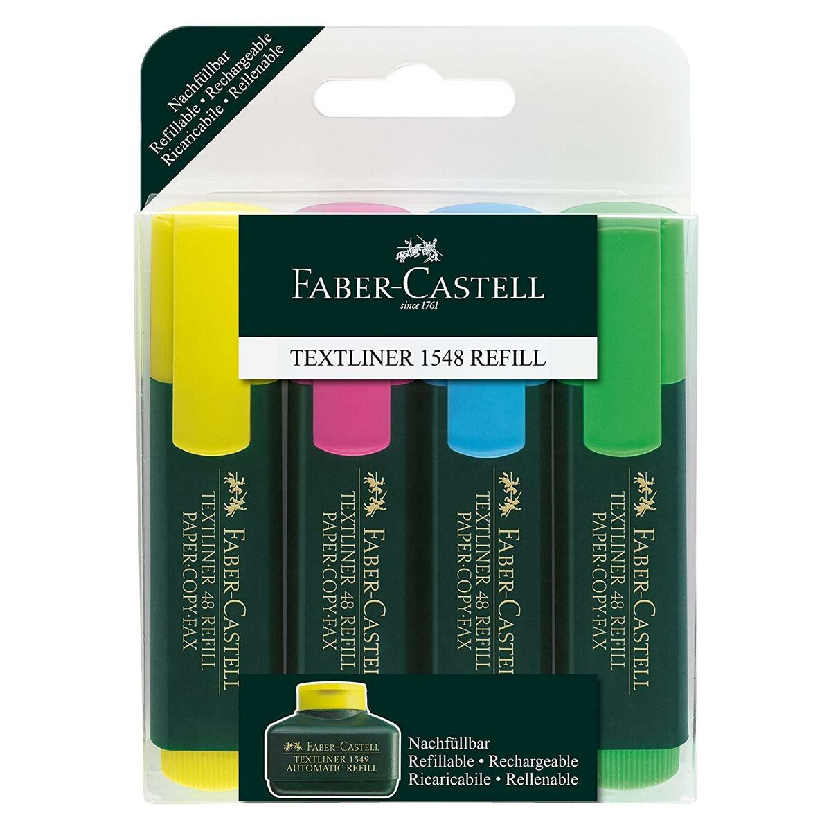 Ensemble de Marqueurs Fluorescents Faber-Castell Textliner 48 (4 Unités)