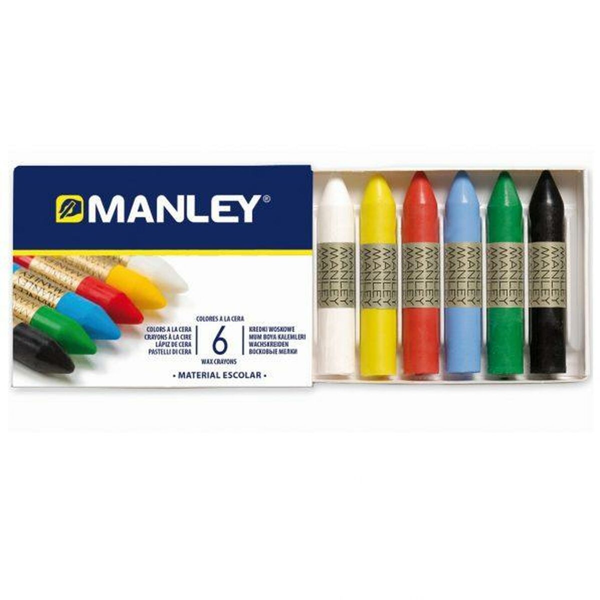 Crayons Manley MNC00022 /106 Multicouleur (6 Pièces)