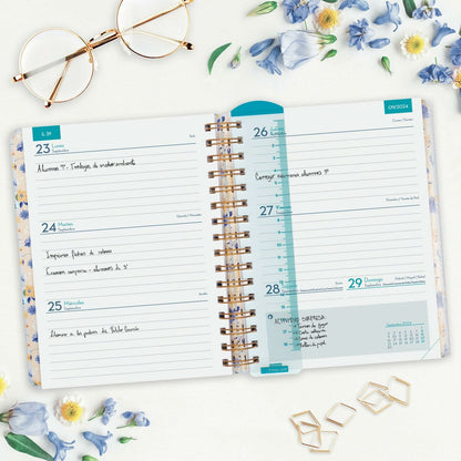 Agenda Finocam Flowers Multicouleur 2024-2025 Enseignant