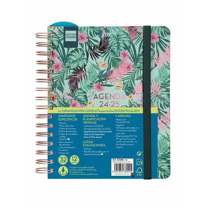 Agenda Finocam Tropic Multicouleur A5 2024-2025 Enseignant (1 Unité)