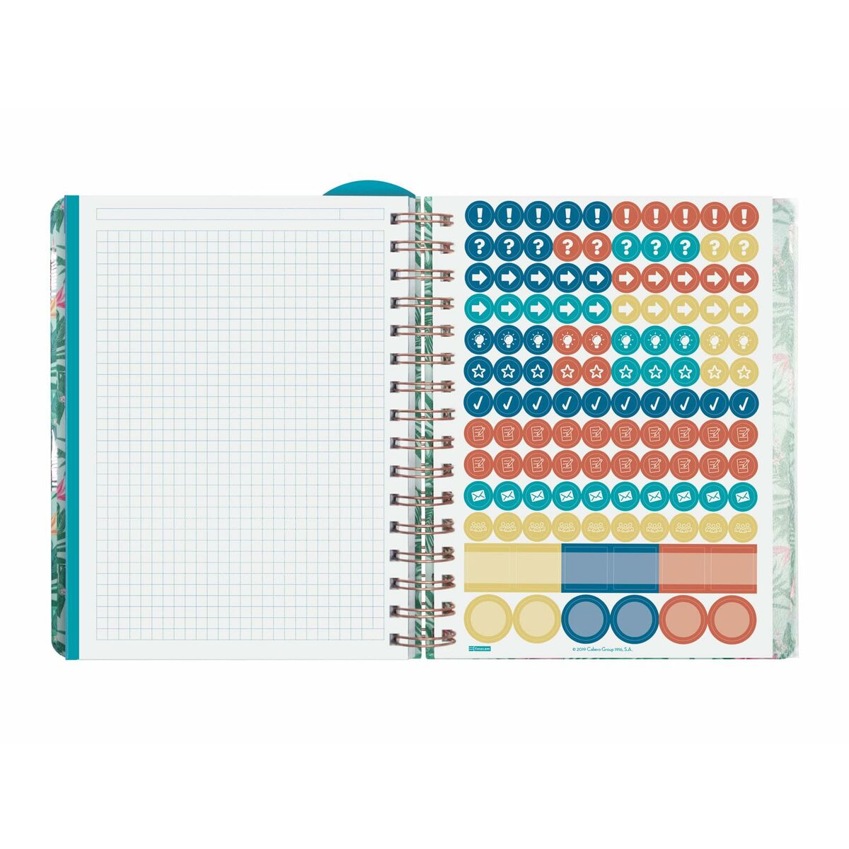 Agenda Finocam Tropic Multicouleur A5 2024-2025 Enseignant (1 Unité)