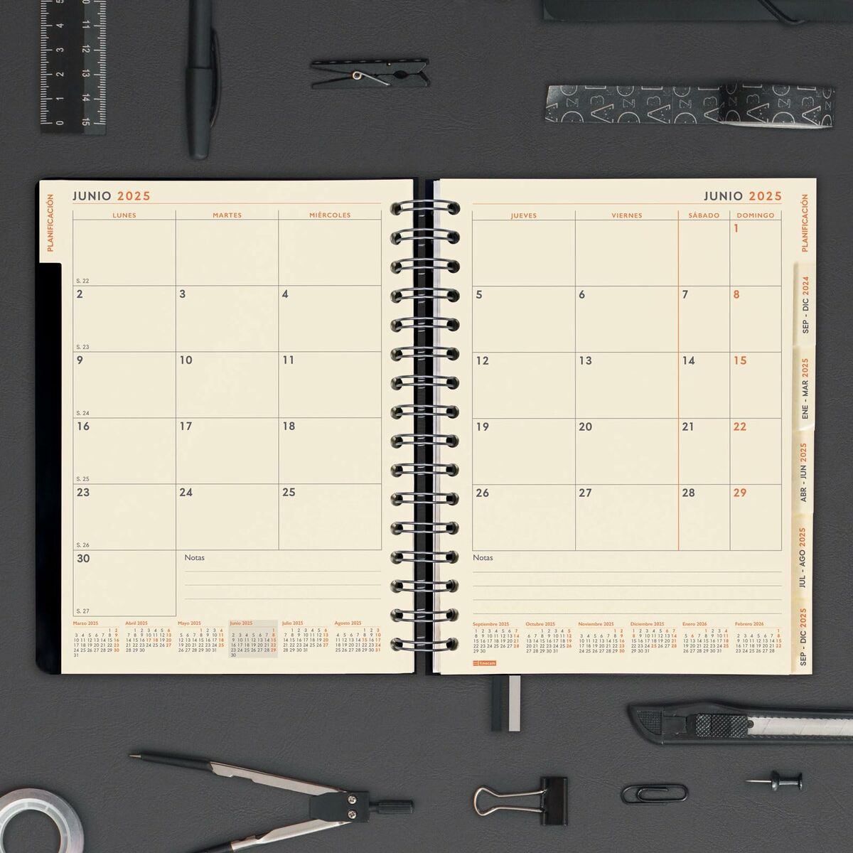 Agenda Finocam Tempus Noir A5 2024-2025