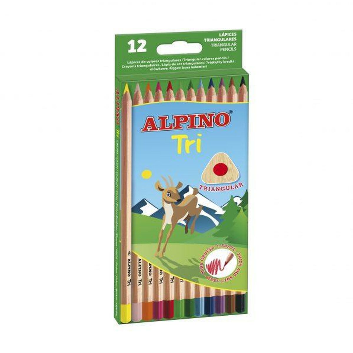 Crayons de couleur Alpino AL000128 Multicouleur (12 Unités)