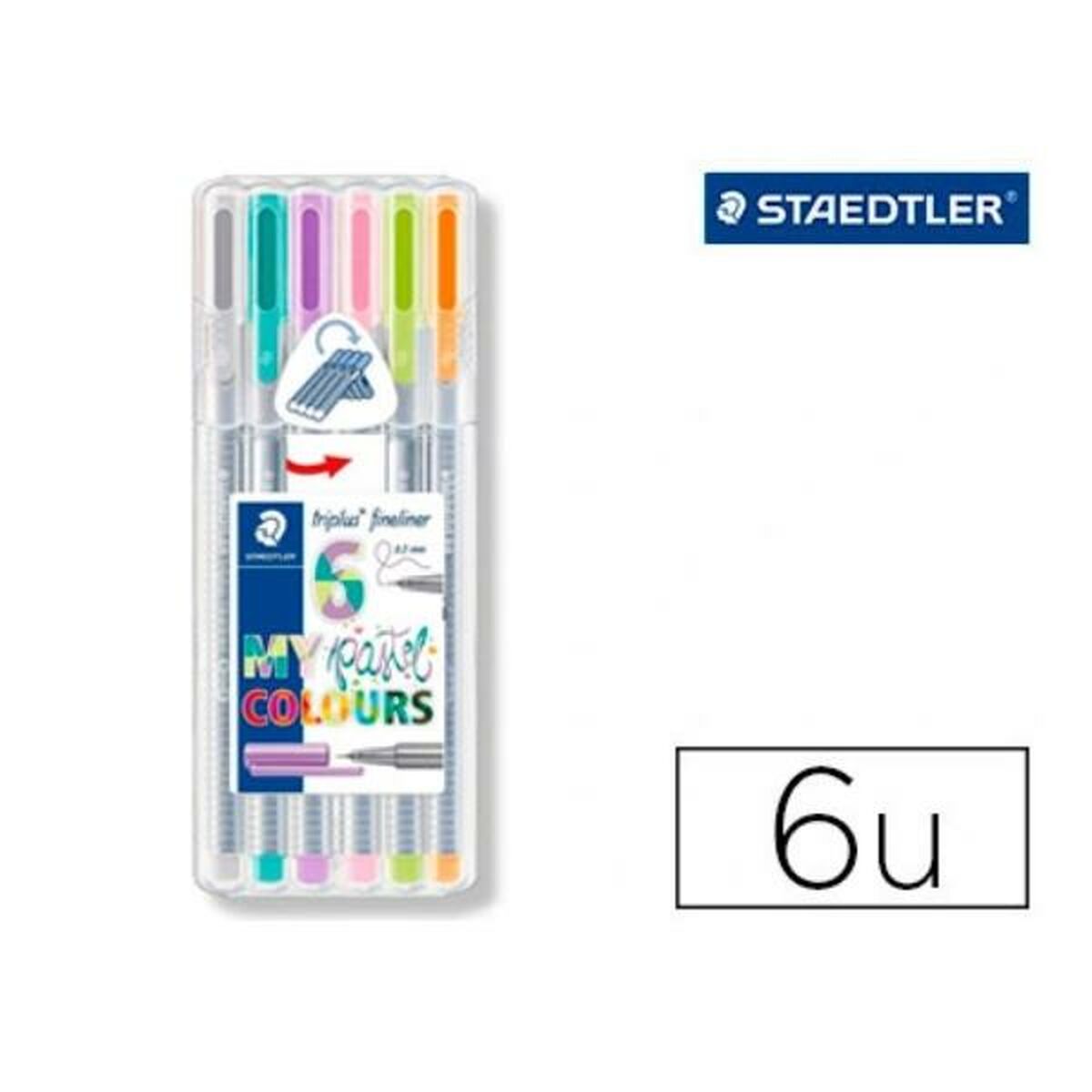 Ensemble de Marqueurs Staedtler 334 SB6CS3 Gris Multicouleur (6 Unités)