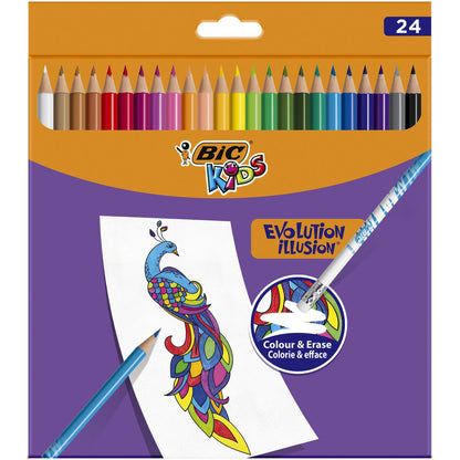 Crayons de couleur Bic 987869 Multicouleur effaçable 24 Pièces