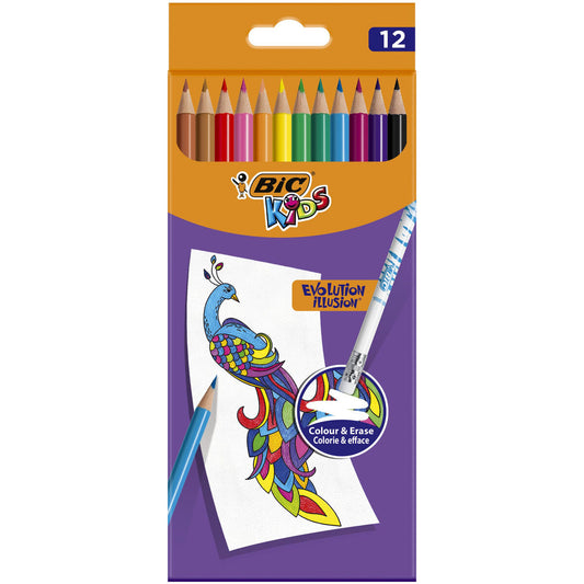 Crayons de couleur Bic 987868 Multicouleur effaçable