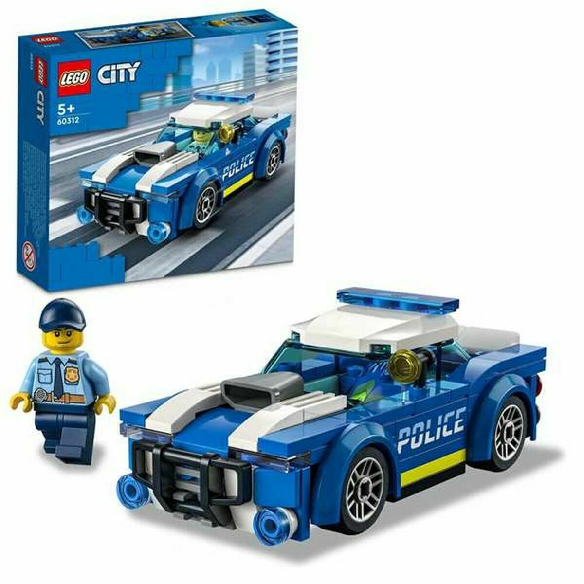 Playset Lego 60312 Police Car 60312 Bleu Blanc (94 pcs)