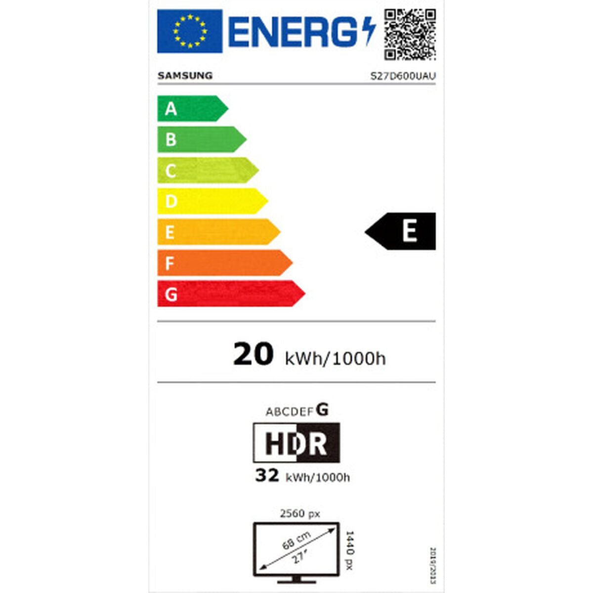 Écran Samsung LS27D600UAUXEN 27" Quad HD 100 Hz