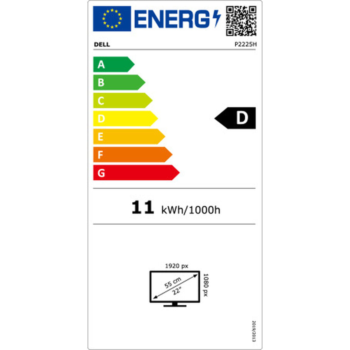 Écran Dell P2225H 21,5" Full HD 100 Hz