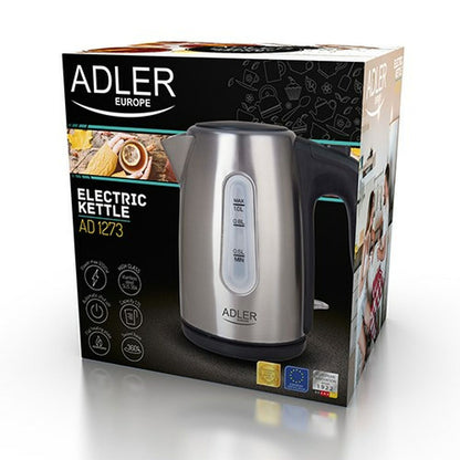 Bouilloire Adler Noir Argenté Noisette Acier inoxydable 1200 W 1 L