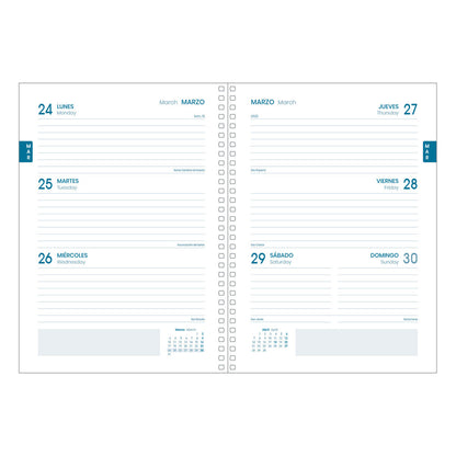 Agenda DOHE Tangram Basic Bleu A5 2024-2025