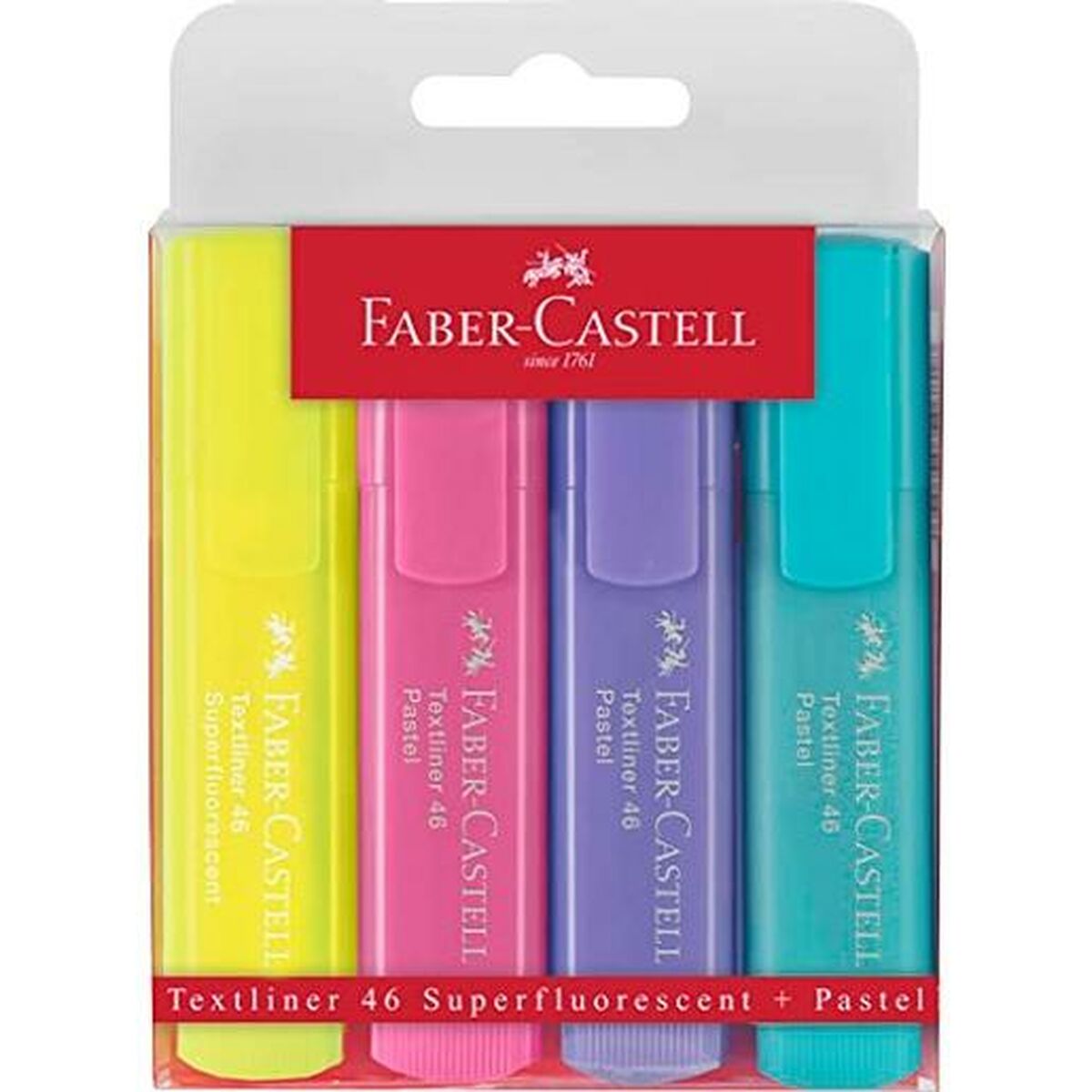 Marqueur fluorescent Faber-Castell 154610 Multicouleur (4 Unités)