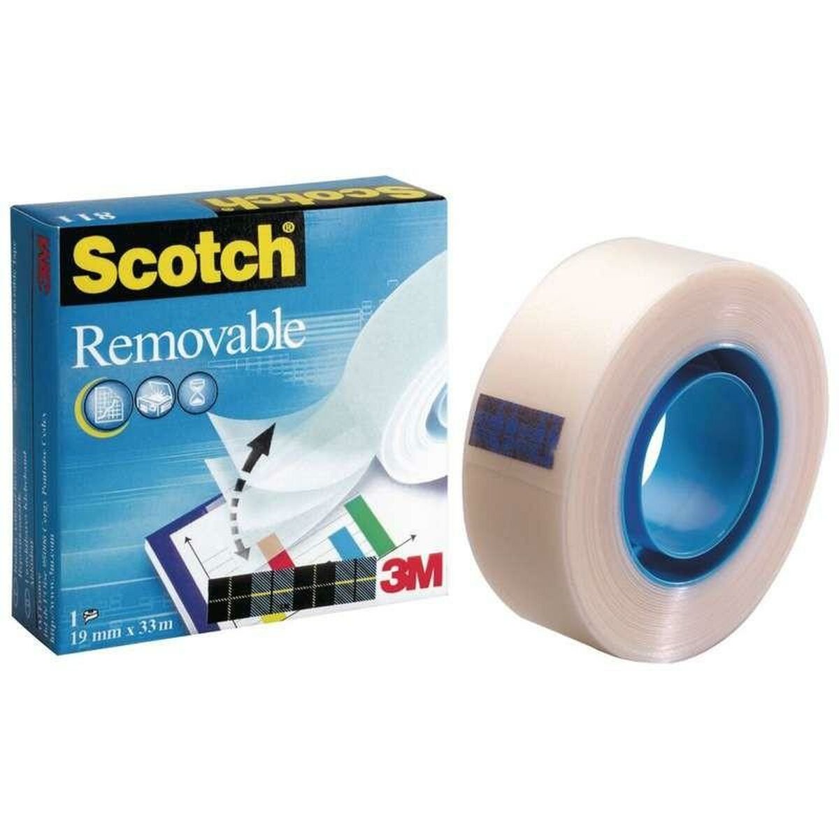 Ruban adhésif Scotch 8111933 Blanc Transparent (1 Unité)