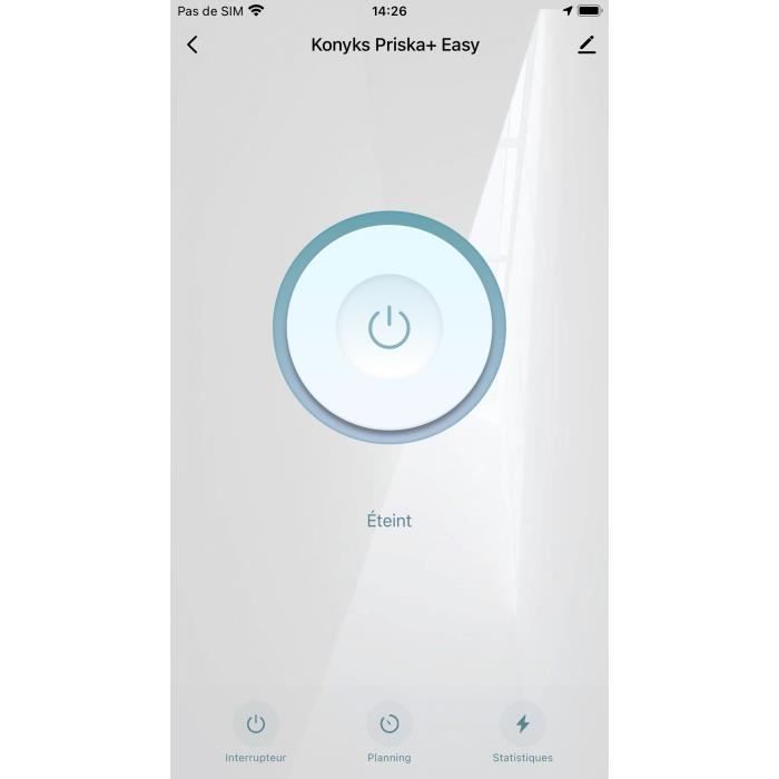 Prise connectée WiFi +BT, 16A, 3680W, compteur de consommation - Konyks Priska+ Easy