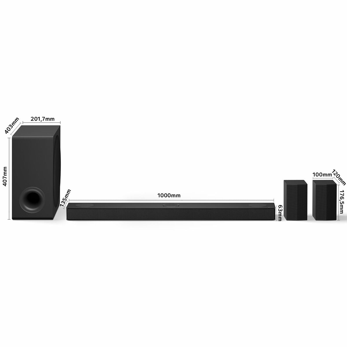 Barre audio LG S80TR.DEUSLLK Noir 580 W