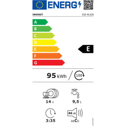 Lave-vaisselle Indesit D2IHL326 60 cm