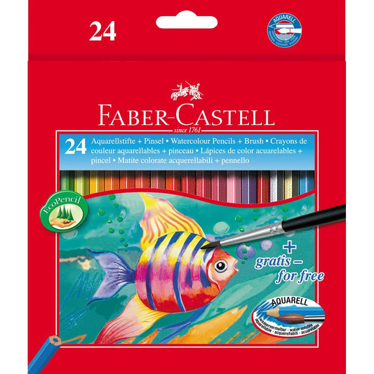 Crayons de couleurs pour aquarelle Faber-Castell 114425 Multicouleur 24 Pièces