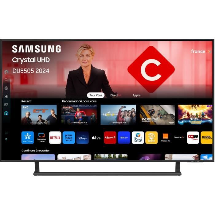 SAMSUNG 43DU8505 - TV LED 43 (109 cm) - 4K UHD 3840x2160 - HDR - Smart TV - Gaming HUB - 3xHDMI - WiFi