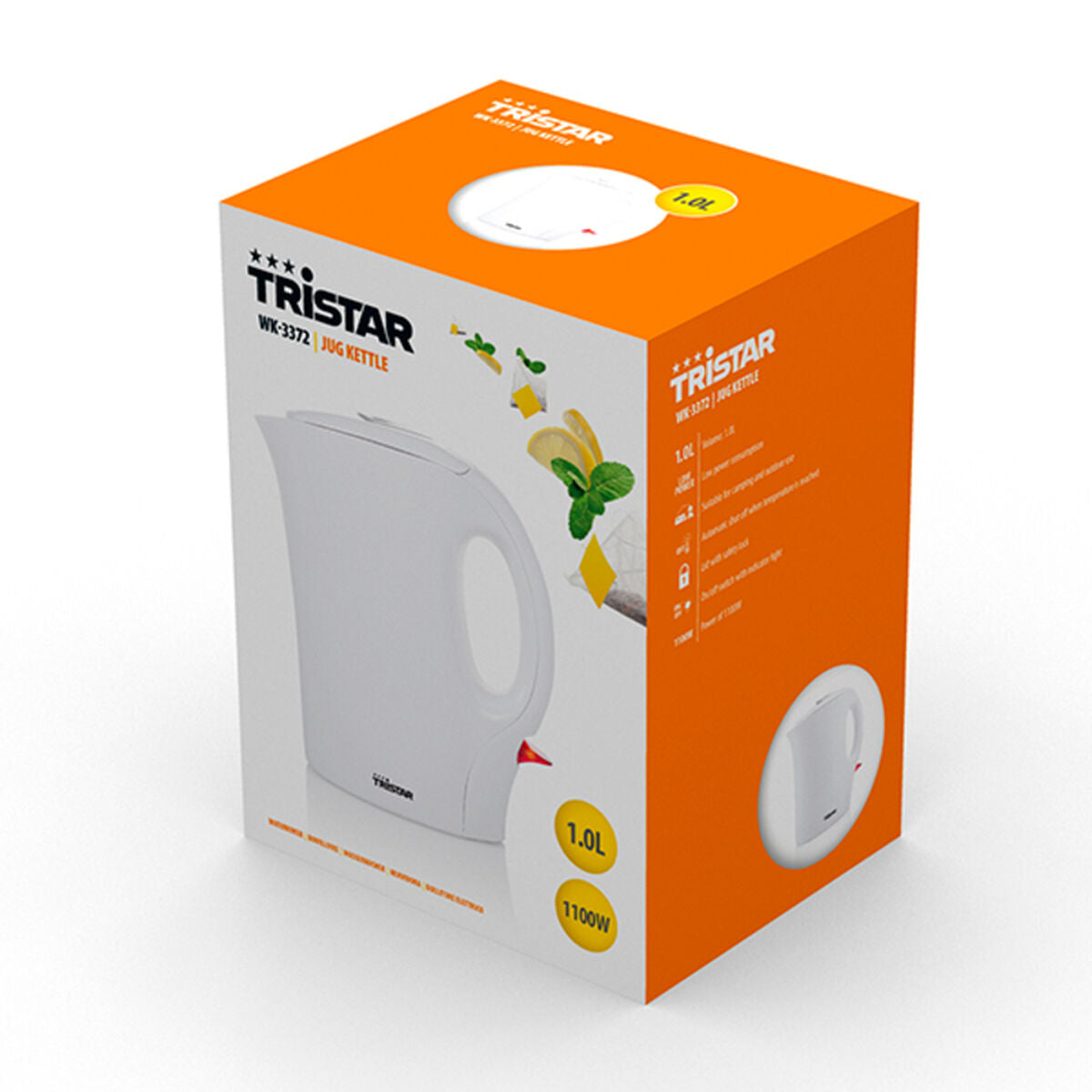 Bouilloire Tristar Jarra Hervidora Blanc Plastique 1100 W 1 L