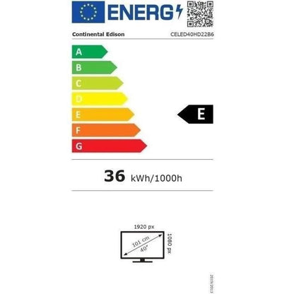 CONTINENTAL EDISON - CELED40HD22B6 - TV LED - Full HD - 40" (101 cm) - 3xHDMI