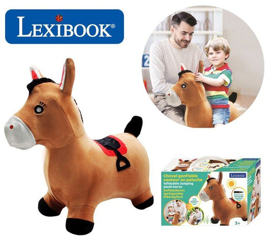 LEXIBOOK - Porteur Poney Sauteur Gonflable Peluche