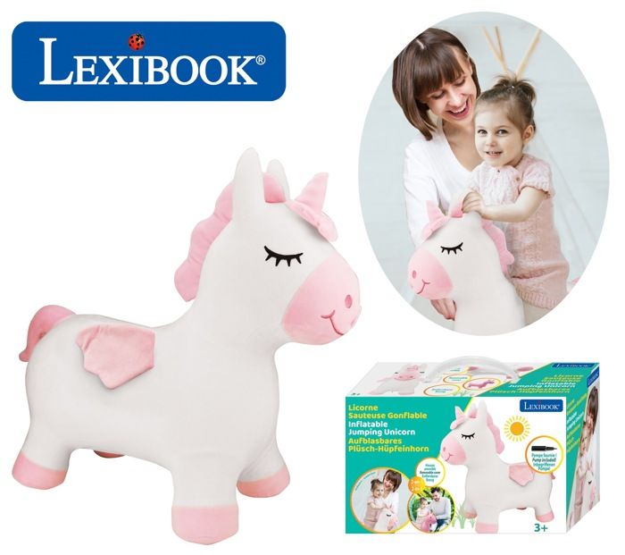 Porteur Licorne Sauteuse Gonflable Peluche - LEXIBOOK