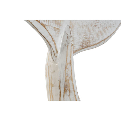 Figurine Décorative Home ESPRIT Blanc Naturel méditerranéen Décapé 25 x 6 x 33 cm (2 Unités)