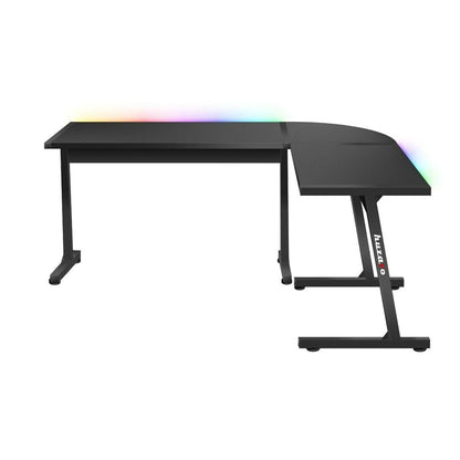 Bureau Gaming Huzaro HZ-Hero 6.0 Black RGB Noir Acier Fibre de Carbone 147 x 74 x 112 cm