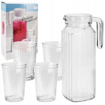 Set de pichets avec verres Excellent Houseware ye9000500 200 ml 1,1 L (5 Pièces)