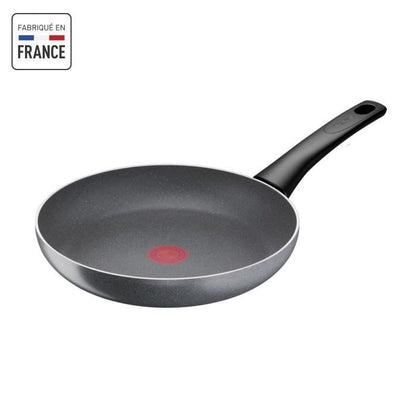 TEFAL Hard Stone Poêle 24 cm, Non Induction, Revêtement antiadhésif Mineralia +, Sans PFOA, Fabriqué en France D4560432