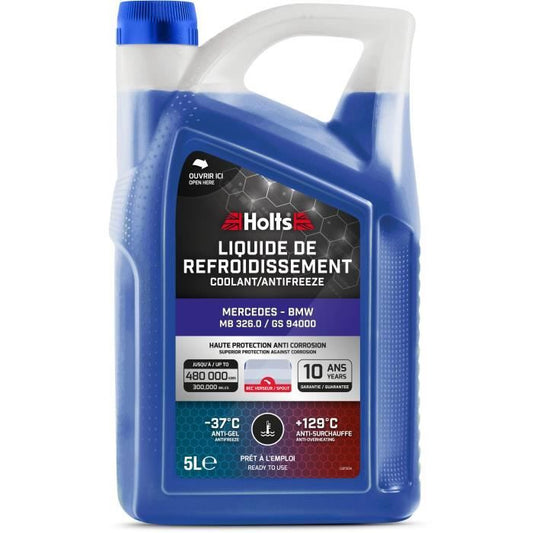 Liquide de Refroidissement - HOLTS - HAFR0008B - Dédié Mercedes - BMW 325.0 / GS94000 5L + Bec