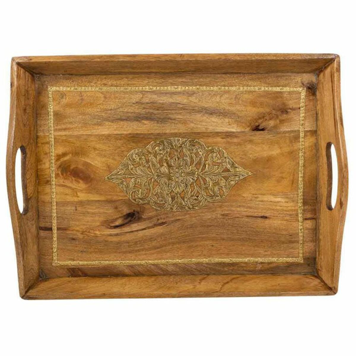 Plateau Alexandra House Living Marron Bois de manguier 31 x 16 x 49 cm