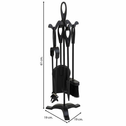 Accessoires de cheminée Alexandra House Living Noir Fer 19 x 61 x 19 cm