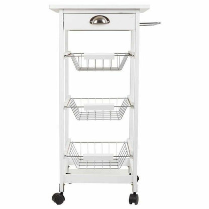 Chariot de Cuisine Alexandra House Living Blanc 37 x 82 x 40 cm