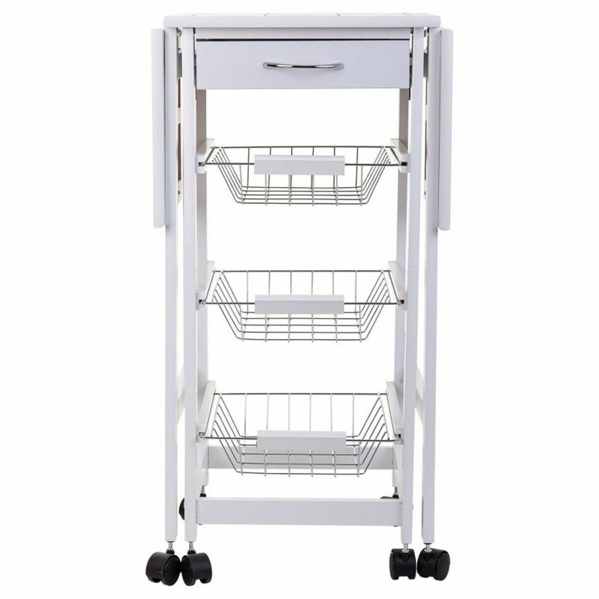 Chariot de Cuisine Alexandra House Living Blanc 37 x 79 x 91 cm