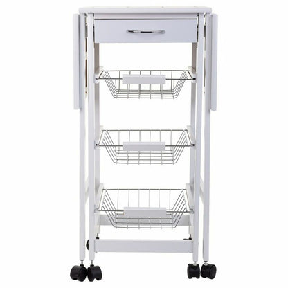 Chariot de Cuisine Alexandra House Living Blanc 37 x 79 x 91 cm