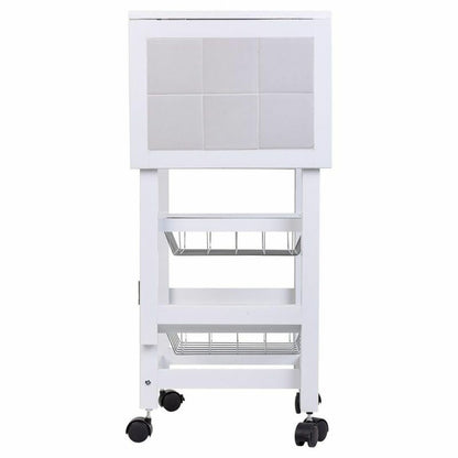 Chariot de Cuisine Alexandra House Living Blanc 37 x 79 x 91 cm