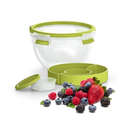 TEFAL Boîte alimentaire 1L, 2 compartiments, Sans BPA, Masterseal To Go Salad Box K3100112