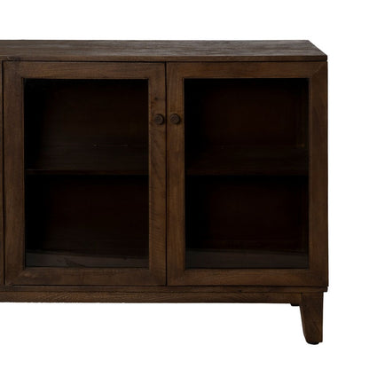 Buffet Marron Verre Bois de manguier 180 x 35 x 87 cm