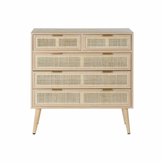 Commode DKD Home Decor Naturel Bois de paulownia Bois MDF Scandi 80 x 39,5 x 81 cm