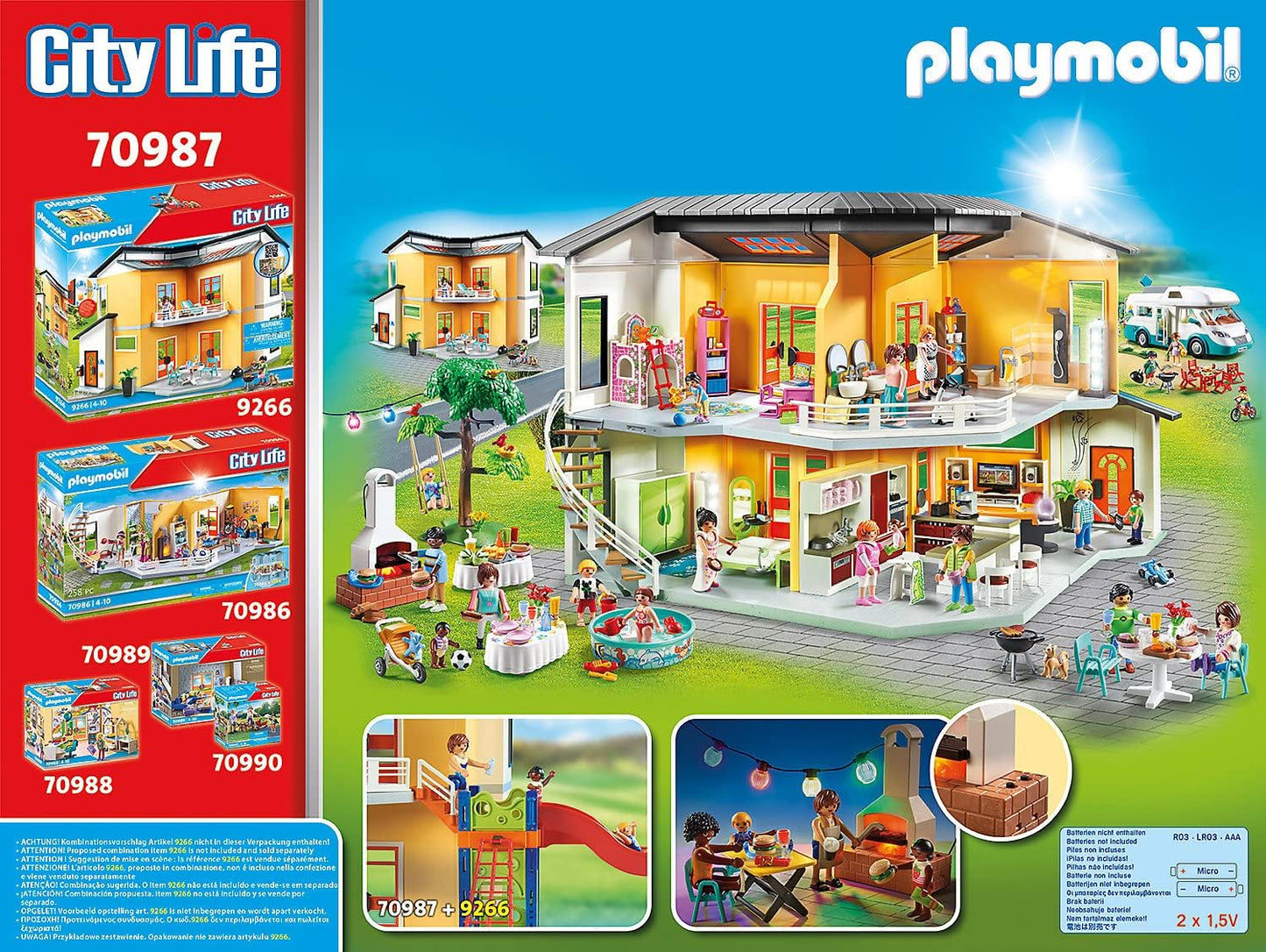 Playset Playmobil 70987 Barbecue Piscine