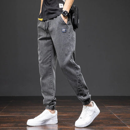 Pantalon de Jogging Denim Jean Cargo Homme - Baggy Harem Grande Taille