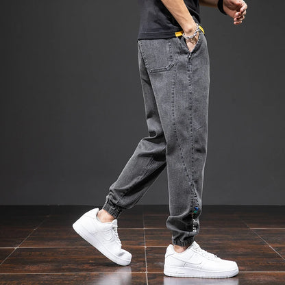 Pantalon de Jogging Denim Jean Cargo Homme - Baggy Harem Grande Taille