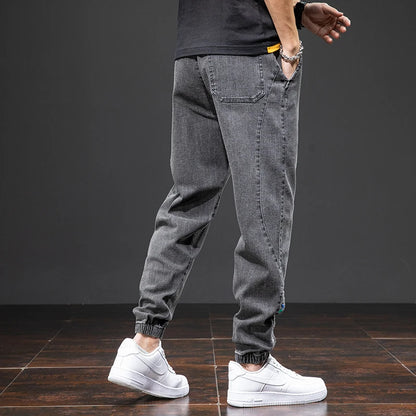 Pantalon de Jogging Denim Jean Cargo Homme - Baggy Harem Grande Taille