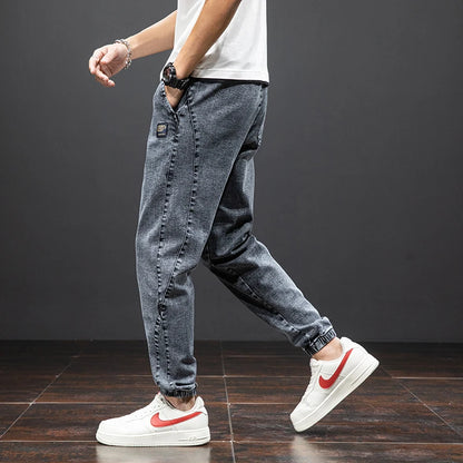 Pantalon de Jogging Denim Jean Cargo Homme - Baggy Harem Grande Taille