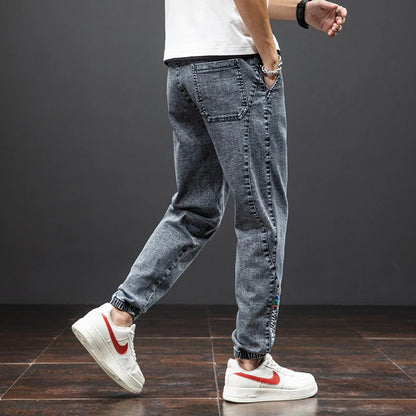 Pantalon de Jogging Denim Jean Cargo Homme - Baggy Harem Grande Taille