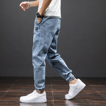 Pantalon de Jogging Denim Jean Cargo Homme - Baggy Harem Grande Taille